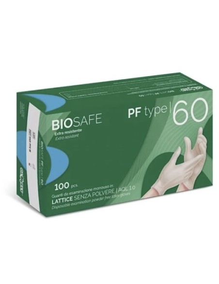 Rays Glovely Biosafe PF Type 60 guanti monouso in lattice senza polvere l