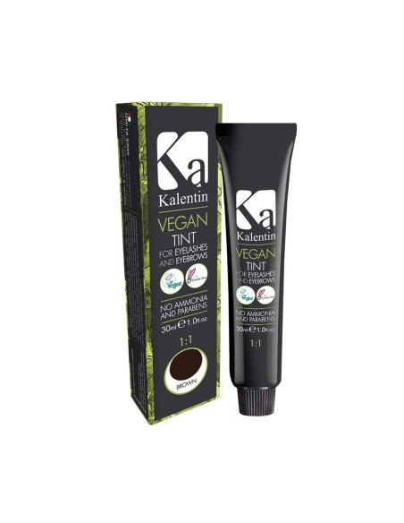 Kalentin Tinta vegana per ciglia e sopracciglia castano 30 ml