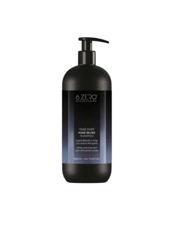 6.ZERO Take Over Pure Silver shampoo capelli bianchi e grigi con azione antigiallo 1000 ml