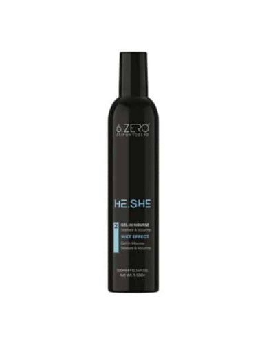 6.ZERO He.she Gel in mousse texture e volume 300 ml