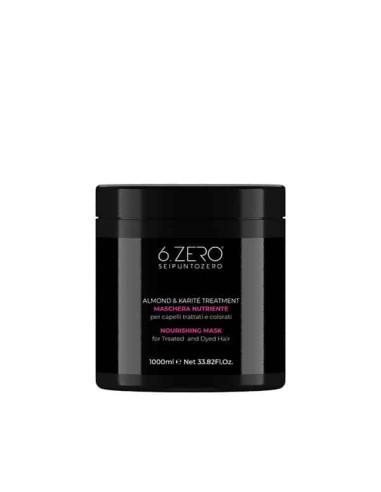 6.ZERO Almond & Karité treatment maschera nutriente per capelli trattati e colorati 1000 ml