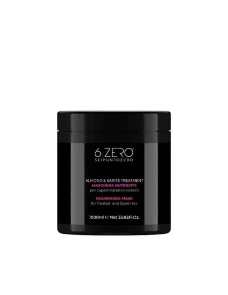 6.ZERO Almond & Karité treatment maschera nutriente per capelli trattati e colorati 1000 ml