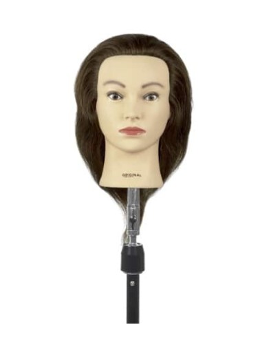 Sibel Testina studio capelli 100% umani castano chiaro 40 cm valeska