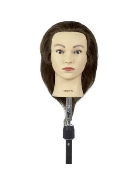 Sibel Testina studio capelli 100% umani castano chiaro 40 cm valeska