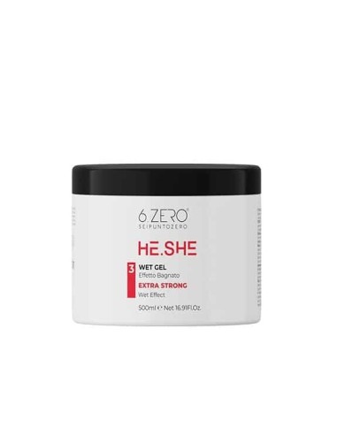 6.ZERO He.she Wet Gel effetto bagnato extra forte 500 ml