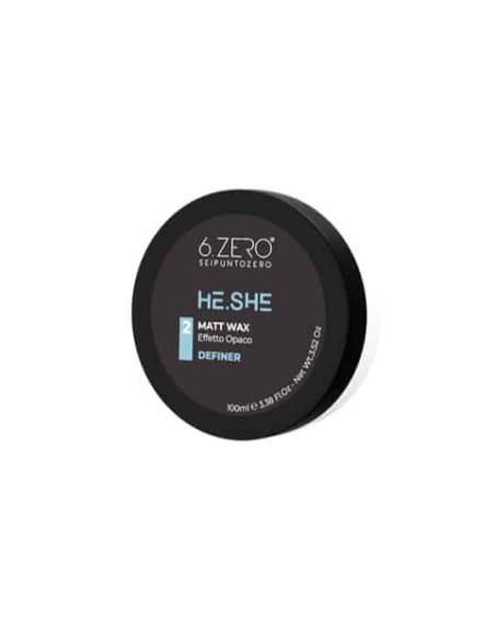 6.ZERO He.she Matt Wax Cera ad effetto opaco 100 ml