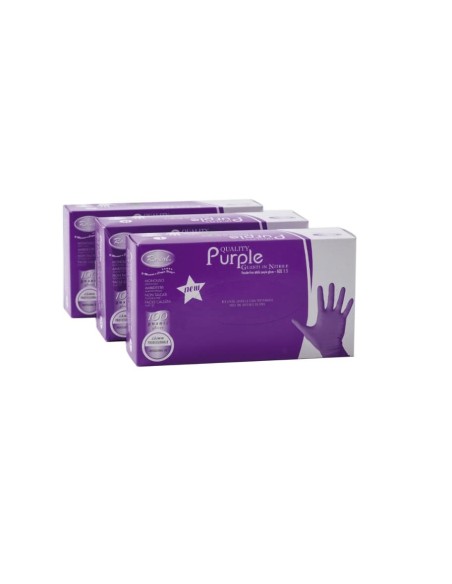 Ro.ial Guanti monouso in nitrile viola non talcati 100 pz s