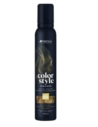 Indola Color Style Mousse 200 ml - biondo medio