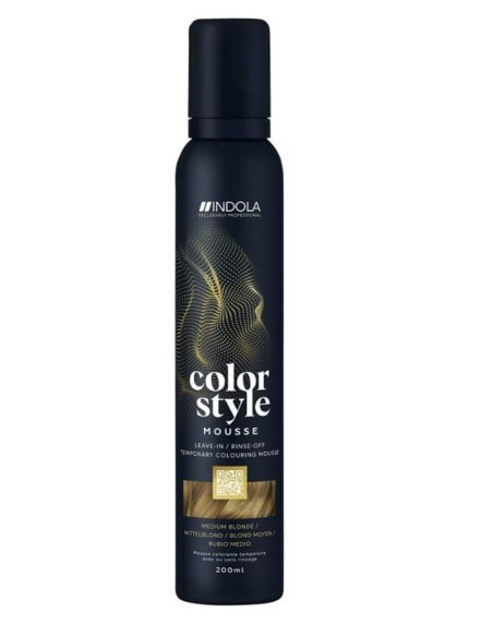 Indola Color Style Mousse 200 ml - biondo medio