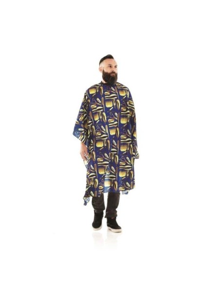 Xanitalia Pro The Barber Mantella da taglio 6 bottoni twin blue 140 x 160 cm