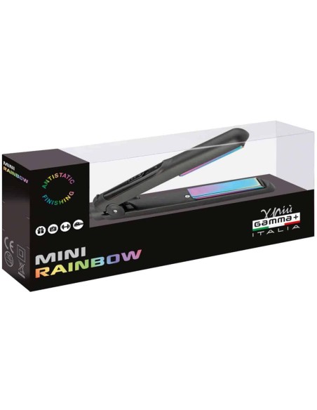 GammaPiù Mini Rainbow Piastra professionale da viaggio nera
