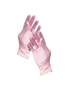 Ro.ial Guanti monouso in nitrile rosa non talcati 100 pz m