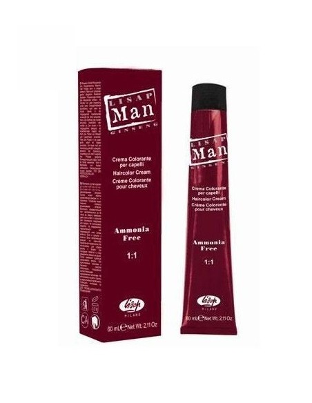 Lisap Man Crema colorante per capelli senza ammoniaca 0.18 Silver Light 60 ml