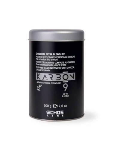 Echosline Karbon 9 Charcoal Extra Bleach 9T polvere decolorante compatta al carbone 500 g