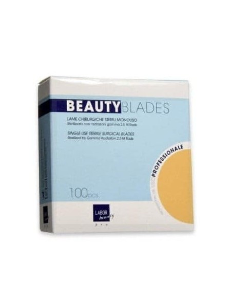 Labor Pro Beauty Blades Lame bisturi in acciaio al carbonio sterilizzate mis. 22 100 pz
