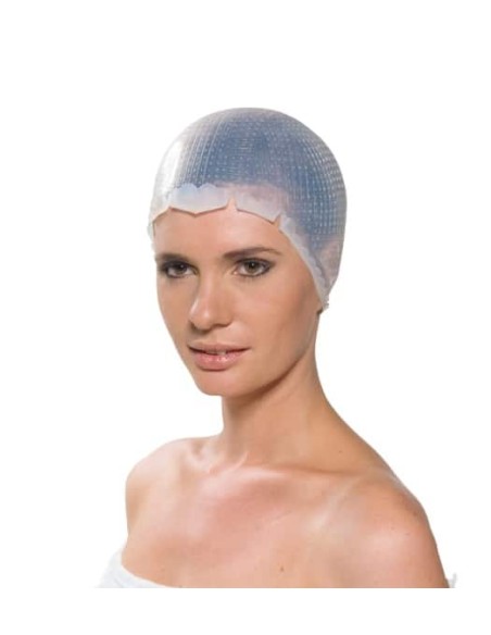 Sibel Cuffia meches in silicone preforta con uncinetto taglia unica