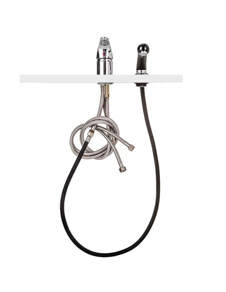 Xanitalia Pro Kit idraulico universale per lavatesta miscelatore + doccetta + tubi di scarico