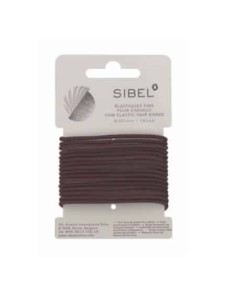 Sibel Elastici per capelli marroni sottili 16 pz