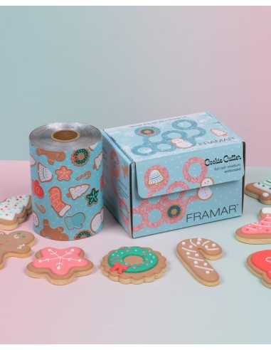 Framar Embossed Roll Medium Cookie cutter alluminio per meches 97,5 mt