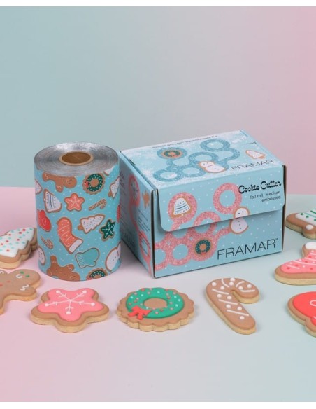 Framar Embossed Roll Medium Cookie cutter alluminio per meches 97,5 mt