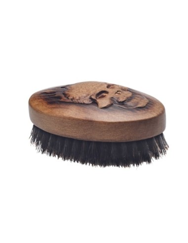 Xanitalia Pro Spazzola da barba professionale in setole di cinghiale skull oval palm brush