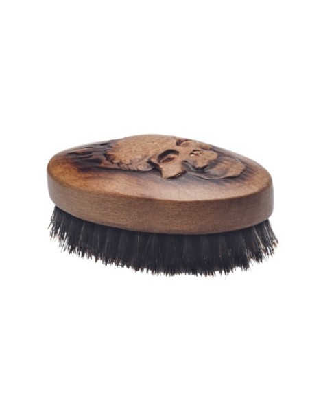 Xanitalia Pro Spazzola da barba professionale in setole di cinghiale skull oval palm brush