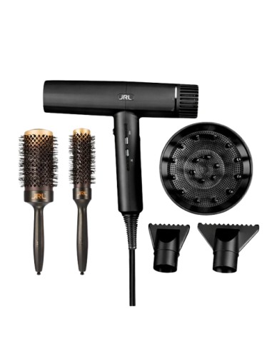 Jrl Professional Forte pro kit asciugacapelli 2020H onyx nero + spazzola termica 32 mm + spazzola termica 53 mm