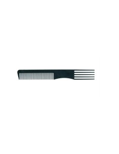 Xanitalia Pro Pettine professionale a forchetta delrin in carbonio e nylon 19 cm