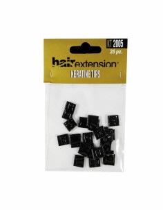 She Keratine Tips - Cheratina di ricambio nera per extension 25 pz