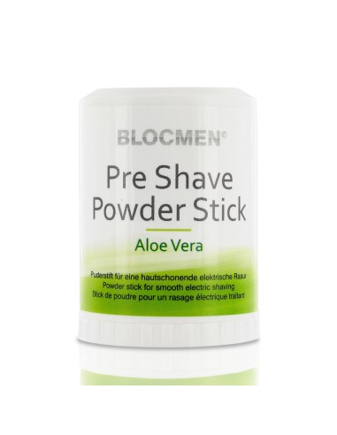 BlocMen Aloe vera stick di polvere pre rasatura per rasoio elettrico 60 g