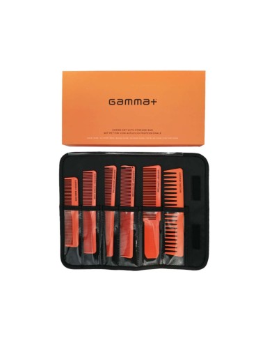 GammaPiù Set pettini da taglio con astuccio professionale 6 pz