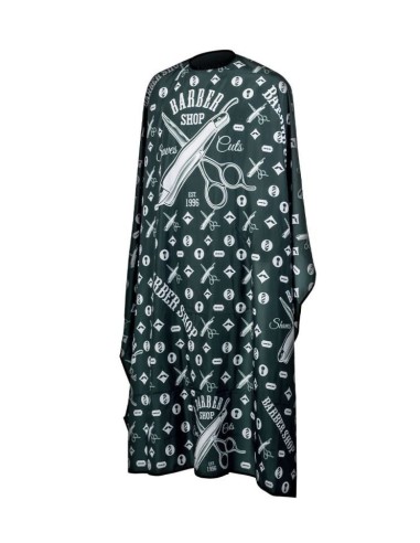 Xanitalia Pro The Barber Mantella da taglio con 6 bottoni chester green xl 128 x 150 cm
