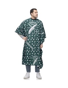 Xanitalia Pro The Barber Mantella da taglio con 6 bottoni chester green xl 128 x 150 cm
