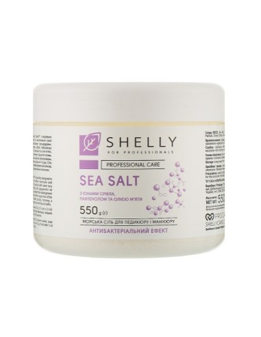 Shelly Sale Antibatterico per Pediluvio e maniluvio con ioni d’argento, pantenolo e olio di menta 550 g