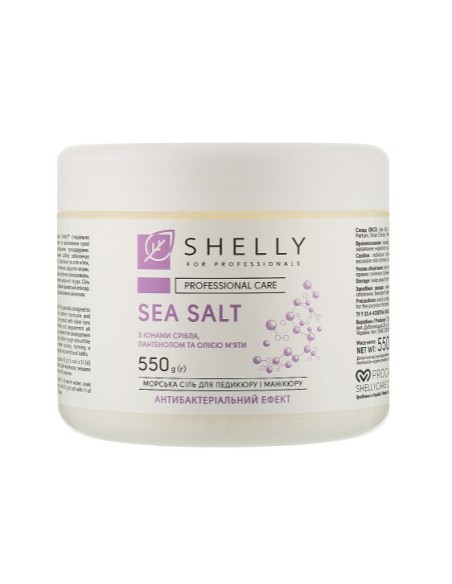 Shelly Sale Antibatterico per Pediluvio e maniluvio con ioni d’argento, pantenolo e olio di menta 550 g