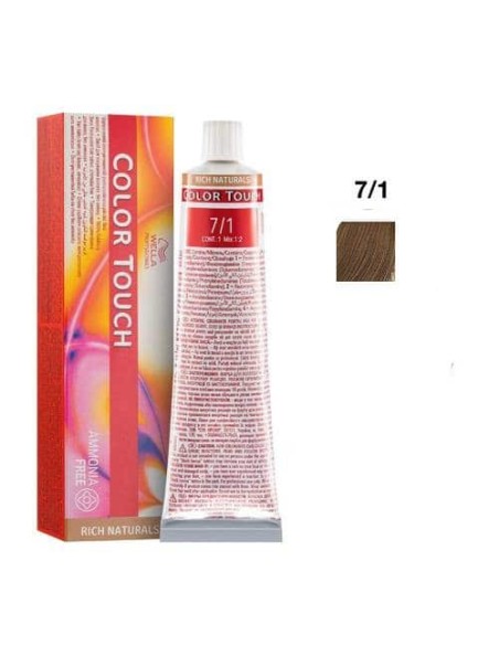 Wella Color Touch 7/1 Biondo Medio Cenere Rich Naturals 60 ml