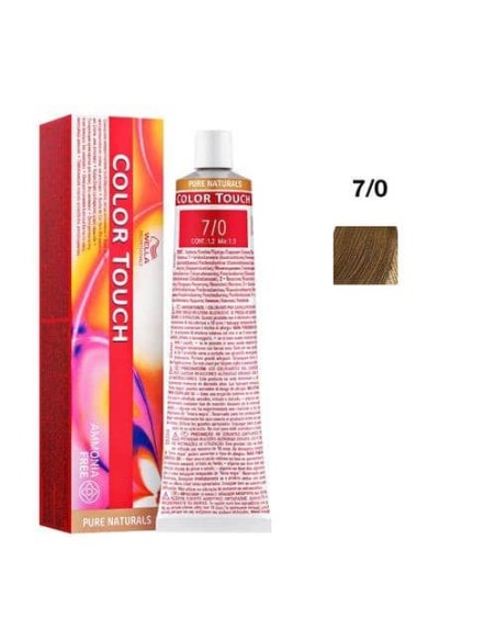 Wella Color Touch 7/0 Biondo Medio Pure Naturals senza ammoniaca 60 ml