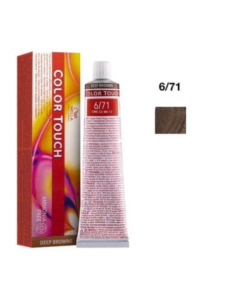 Wella Color Touch 6/71 Biondo Scuro Sabbia Cenere Deep Browns 60 ml