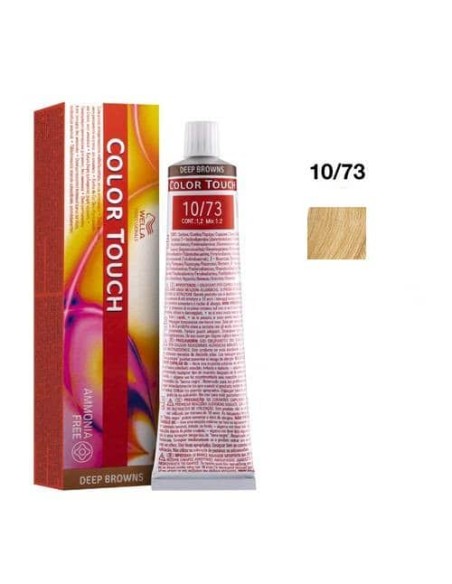 10/73 Biondo Platino Sabbia Dorato Wella Color Touch Deep Browns Senza Ammoniaca 60 ml