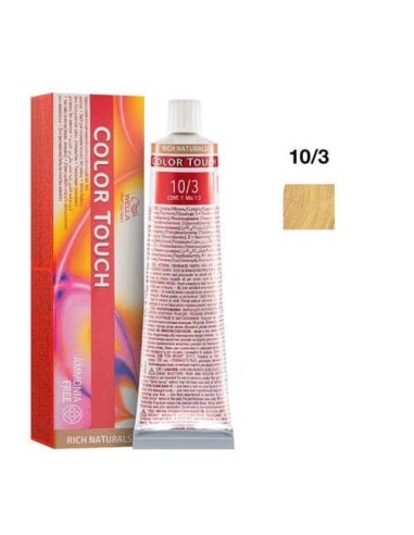 10/3 Biondo Dorato Platino Wella Color Touch Rich Naturals Senza Ammoniaca 60 ml