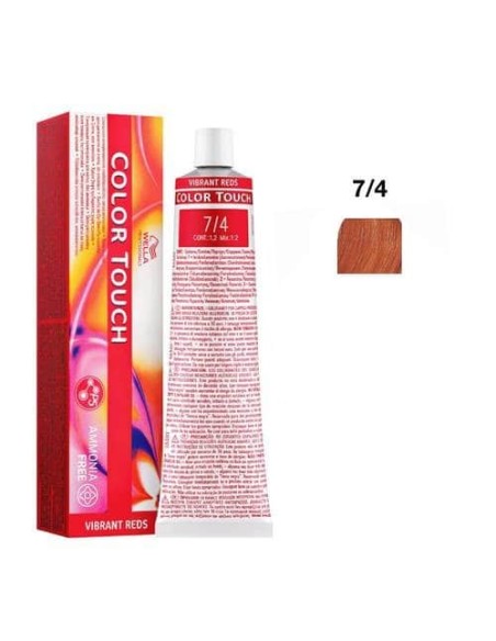 Wella Color Touch 7/4 Biondo Medio Ramato Vibrant Reds 60 ml