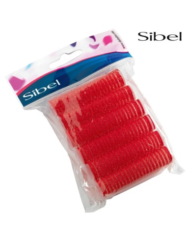 Sibel Bigodino velcro x 12 pz rosso 13 mm