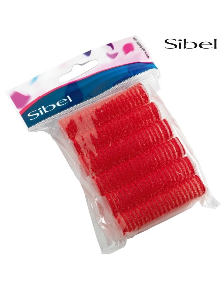 Sibel Bigodino velcro x 12 pz rosso 13 mm