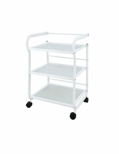 Weelko Carrello estetica a 3 ripiani in vetro traslucido