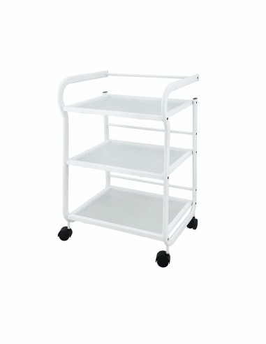 Weelko Carrello estetica a 3 ripiani in vetro traslucido