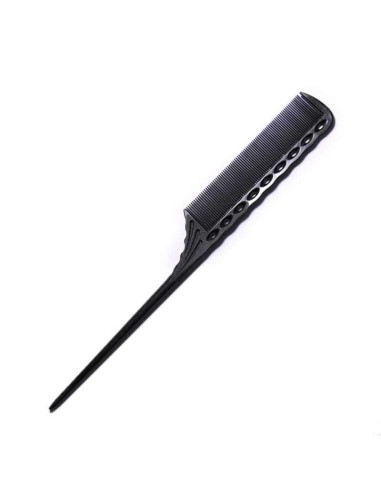 Y.S. Park Pettine a coda denti fitti YS-115 carbon black 215 mm