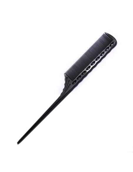 Y.S. Park Pettine a coda denti fitti YS-115 carbon black 215 mm