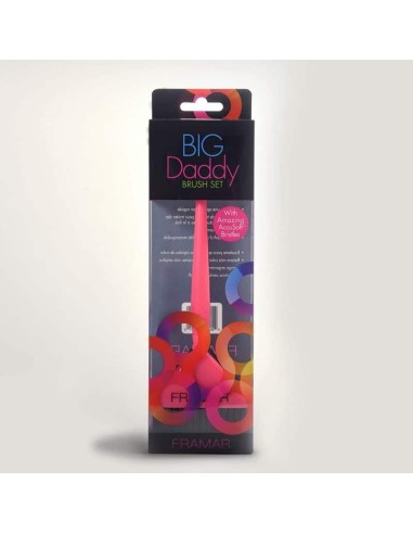 Framar Big Daddy Set rosa/viola/nero 3 pz pennelli per tinta