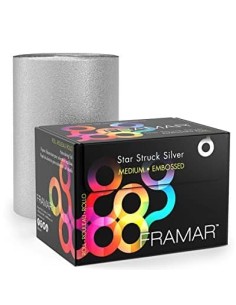 Framar Embossed Roll Star Struck silver embossed alluminio per meches 97,5 mt