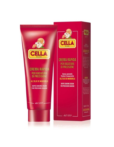 Cella Milano Crema rapida per rasatura di precisione all'olio di mandorla 150 ml